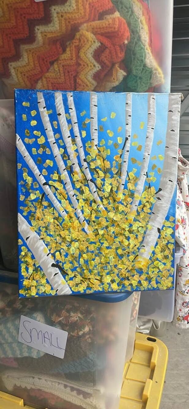 Original Birch Tree Acrylic Painting on Canvas
